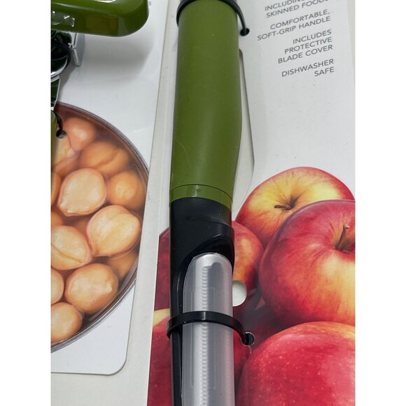 KitchenAid Multi-Function Can Opener & Euro Peeler Set Avocado Green New - Picture 3 of 6